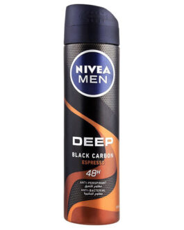 Nivea Men Deep Black Carbon Espresso 48H Body Spray 150Ml