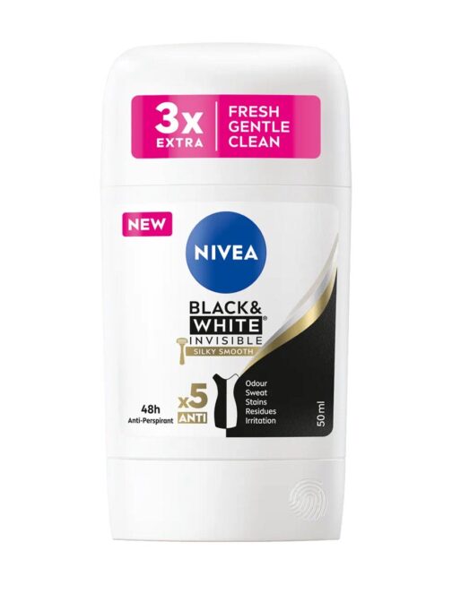 Nivea Black & White 3X Invisible Silky Smooth Anti-Perspirent 50Ml